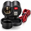 D72C Motorrad Steckdose 2in1 – USB Ladegerät & Produktbild-Vorschau 2
