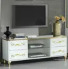 TV-Lowboard Soffi in Weiß/Gold Produktbild-Vorschau 1