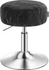 A black stool with a silver adjustable base and stem, shown against a white background. Náhled obrázku produktu