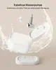 Exploded view of a wireless water pump with its components, surrounded by water splashes. Produktbild-Vorschau