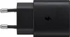 A black Samsung fast charging adapter with European plug pins. Produktbild-Vorschau