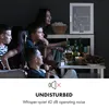 A group of friends watching something on TV, with snacks and drinks on a coffee table, and a mini-fridge in the background. Text overlays highlight product features. Náhled obrázku produktu