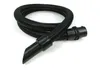 A black corrugated hose with a tapered nozzle attachment and a connector at the other end, isolated on a white background. Voir les images du produit