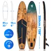 THUNDER Wood Stand Up Paddle Board 350x81x15 cm Braun Produktbild-Vorschau 4