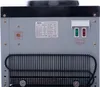 The back of a water cooler dispenser with its technical specifications and controls visible. Produktbild-Vorschau