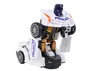 Lean Toys Roboterauto Polizei Weiß 2in1 Transformation Produktbild-Vorschau 3