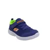 A single blue sneaker with orange and green accents is shown against a white background. Produktbild-Vorschau