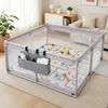 Laufstall Baby 120x120cm, Laufgitter Baby mit Matratze und Produktbild-Vorschau 3