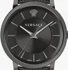 Versace VE5A00220 V-Circle schwarz Leder Herren Uhr NEU Produktbild-Vorschau 2