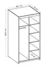 AX LIVING Armoire en chene Lefkas Storicos 2P 89,7 cm, 2 Voir les images du produit 5