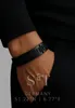 S&T DESIGN Bracelet en acier inoxydable pour homme, noir et Voir les images du produit 5