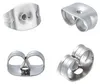 100 Edelstahl Verschlüsse / Gegenstücke für Ohrstecker, silbern, Butterfly Produktbild-Vorschau