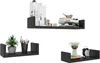 WOLTU 3er Set Hängeregal, Wandregal, U Form CD 30/45cm/60cm Produktbild-Vorschau 5
