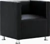 vidaXL Kreslo Cube Black Faux Leather Náhľad obrázku produktu 1