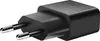 A black Sony power adapter with two silver prongs. Produktbild-Vorschau