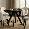 Runder Ausziehbarer Tisch für Esszimmer, PERO, Loft-Stil, Produktbild-Vorschau 2