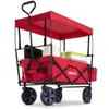 Carro de mano Arebos con toldo, color rojo, dimensiones: Vista previa de la imagen del producto 1