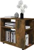 vidaXL Bočný stolík Smoked Oak 70x35x55 cm Materiál dreva Náhľad obrázku produktu 4