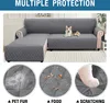 Topchances L Shape Sofa Covers, vodoodpudivý protiskluzový Náhled obrázku produktu 9