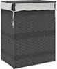vidaXL Koš na prádlo s víkem Grey 46x33x60 cm Poly ratan Náhled obrázku produktu 6