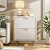 Nachtschrank 2er set, Beistelltisch weiss mit 2 Produktbild-Vorschau 5