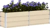 vidaXL Fioriera avorio 160 x 40 x 45 cm acciaio Anteprima dell’immagine prodotto 3