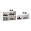 vidaXL Scarpiera bianca lucida 150x35x45 cm materiale a Anteprima dell’immagine prodotto 4