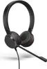A black headset with a microphone is shown against a white background. Voir les images du produit