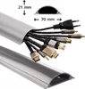 A cable management sleeve filled with various cables, shown with a cross-section diagram indicating dimensions. Podgląd zdjęcia produktu