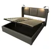 Polsterbett Doppelbett(140x200,Grau)Stauraum Bettkasten Produktbild-Vorschau 1