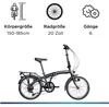 Zündapp ZF20 Speed Folder 20 pollici skl dac bike city bike Anteprima dell’immagine prodotto 11