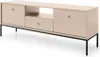 Lowboard in beige, Fußgestell schwarz, MALAGA-160 Produktbild-Vorschau 1