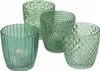 Windlicht MARILU - 4 teilig - Glas lackiert - Farbe: petrol Produktbild-Vorschau 1