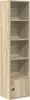 A tall, narrow bookshelf with a single cabinet door at the bottom, shown against a white background. Náhled obrázku produktu