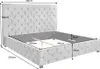 riess-ambiente Design Boxbett PARIS 180x200 cm grau Bouclé Produktbild-Vorschau 11