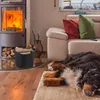 Relaxdays Kaminholzkorb Kunstleder L, stabiler Produktbild-Vorschau 5