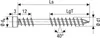 A technical drawing of a screw with dimensions and angles indicated. Produktbild-Vorschau
