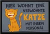 Fußmatte mit Spruch verwöhnte Katze lustig Tiermotiv Produktbild-Vorschau 1
