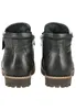 A pair of black leather ankle boots shown from the back. Produktbild-Vorschau