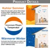 Diagrams illustrating the benefits of a thermal curtain for summer and winter. Voir les images du produit
