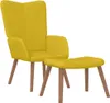 vidaXL Relaxsessel mit Hocker Senfgelb Samt Produktbild-Vorschau 8