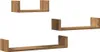 Three wooden shelves are arranged against a white background. Produktbild-Vorschau