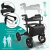 ELONEO Rollator składany z siedziskiem, rollator zewnętrzny Podgląd zdjęcia produktu 7