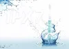 A light blue electric toothbrush is shown splashing in water, with the text "IPX7" in the background. Produktbild-Vorschau