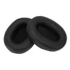 Two black ear pads for headphones are shown on a white background. Produktbild-Vorschau
