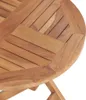 vidaXL Skladací záhradný stôl 45 cm z masívneho teakového Náhľad obrázku produktu 5