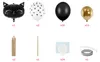 Schwarze Katze Ballonstrauß 140 x 83 cm, 61 teiliges Set - Produktbild-Vorschau 2