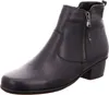 A black leather ankle boot is shown against a white background. Anteprima dell’immagine prodotto