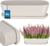 KOTARBAU® Keramik Blumenkasten mit Untersetzer 32x10,5x11cm Produktbild-Vorschau 1