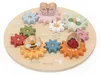 VIGA PolarB Holzzahnräder Montessori Lernpuzzle Bunt Produktbild-Vorschau 7